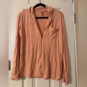 SKIMS Peach Pajama Top